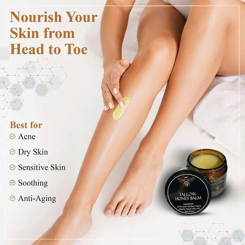 Beef Tallow Balm With Raw Honey